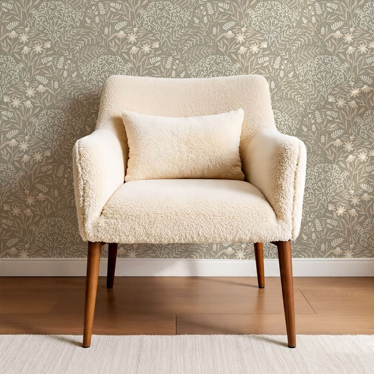 Chloe Meadows Neutral Wallpaper