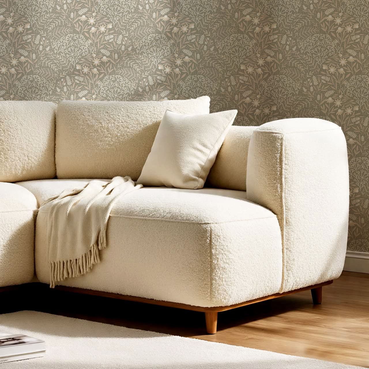 Chloe Meadows Neutral Wallpaper