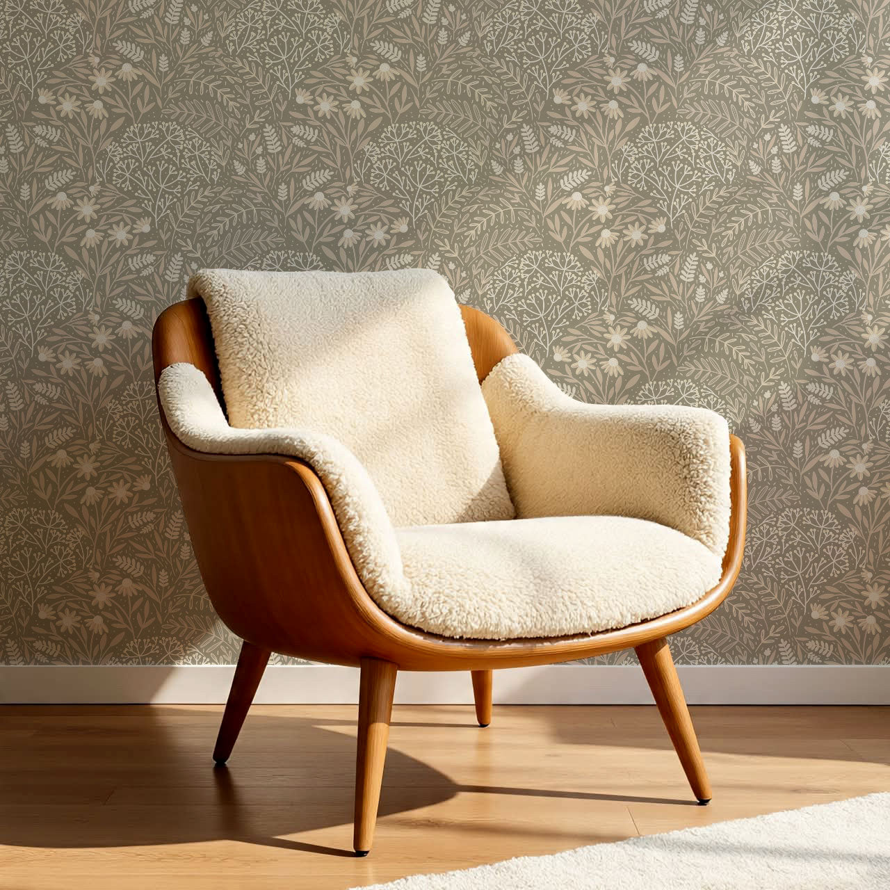 Chloe Meadows Neutral Wallpaper