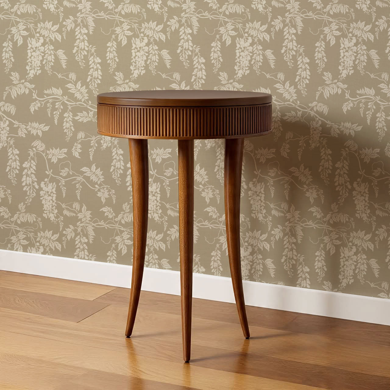 Claire Nordic Gray Wisteria Wallpaper – Bloom & Wall