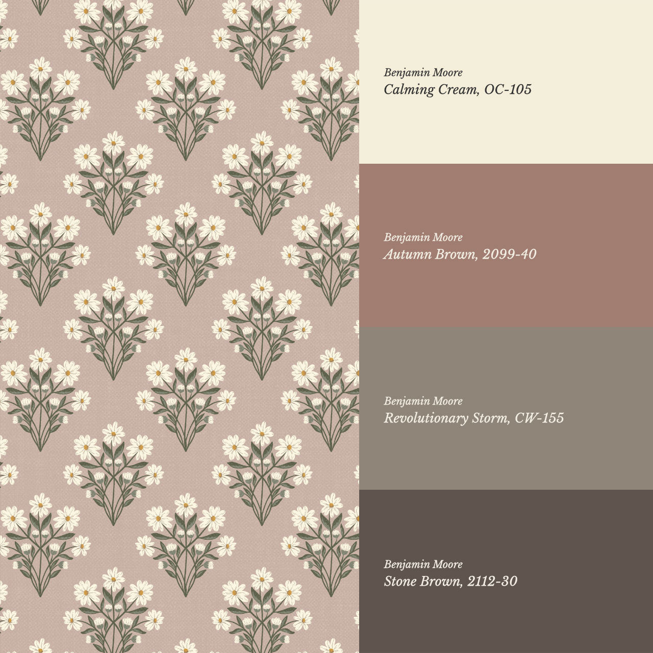Colette Daisy Scallop Blush Wallpaper