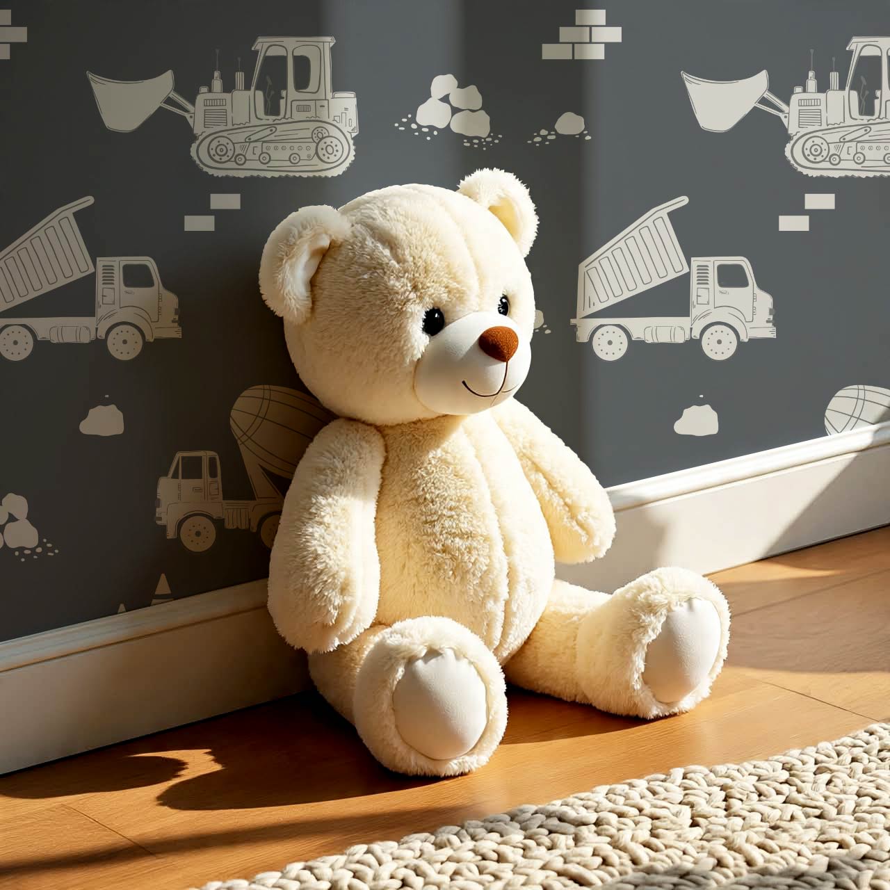 Colton Job Site Blue Gray Wallpaper