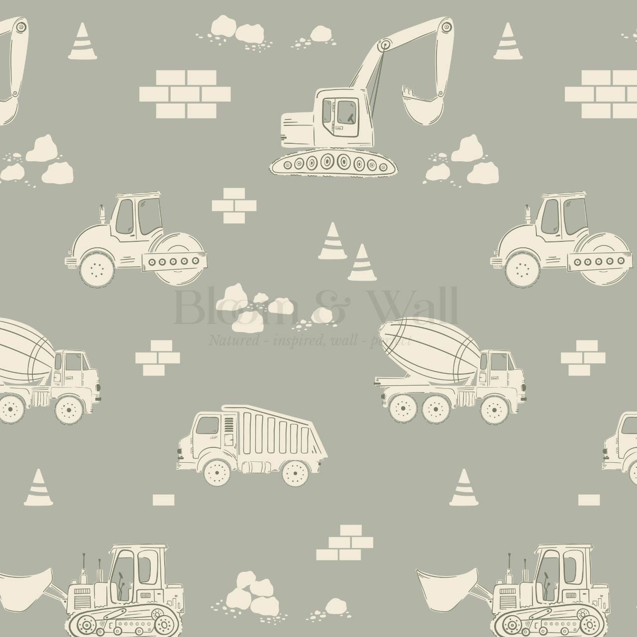 Colton Job Site Sage Wallpaper