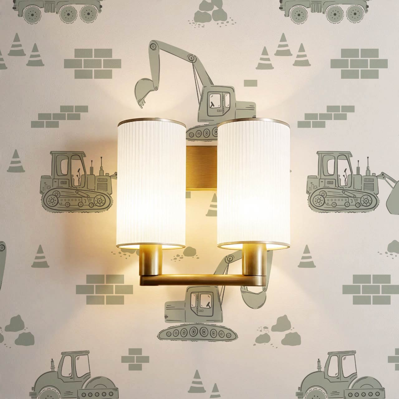 Colton Job Site Cream Sage Wallpaper