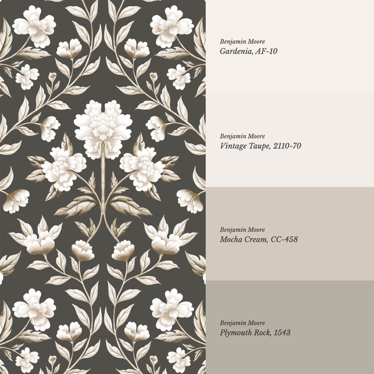 Concetta Peony Cottage Garden Veil Earth Wallpaper