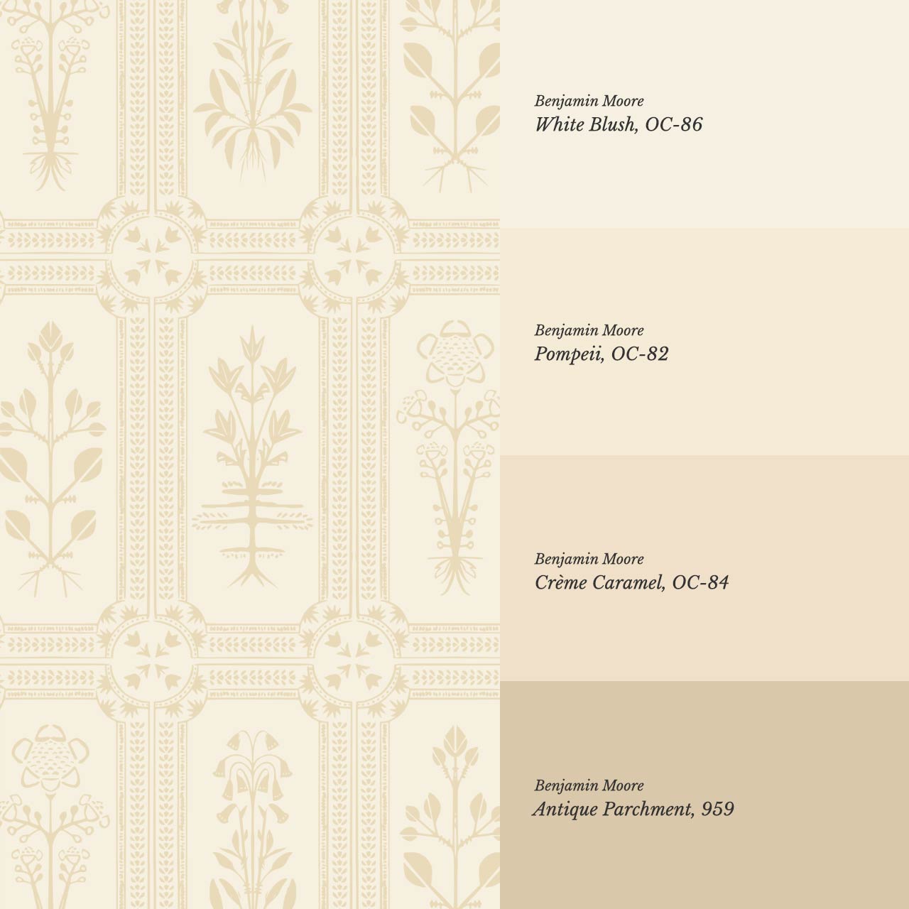 Consuela Floral Tile Pastel Yellow Wallpaper