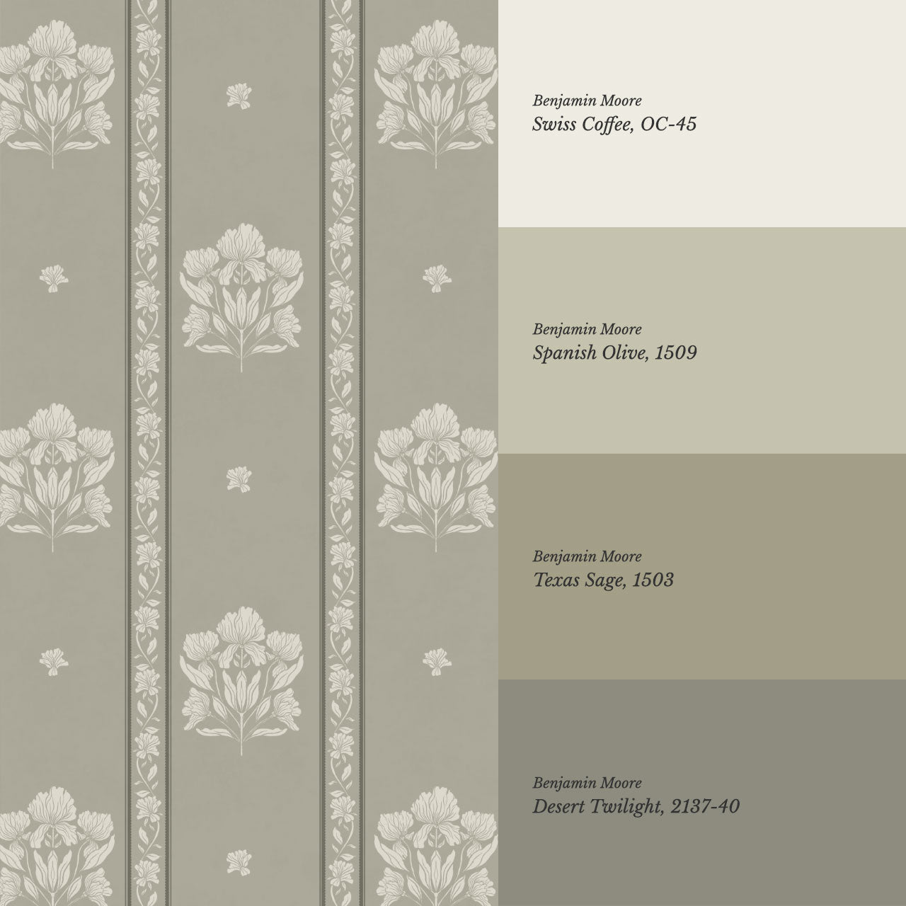 Cora Garden Tapestry Antique Sage Wallpaper