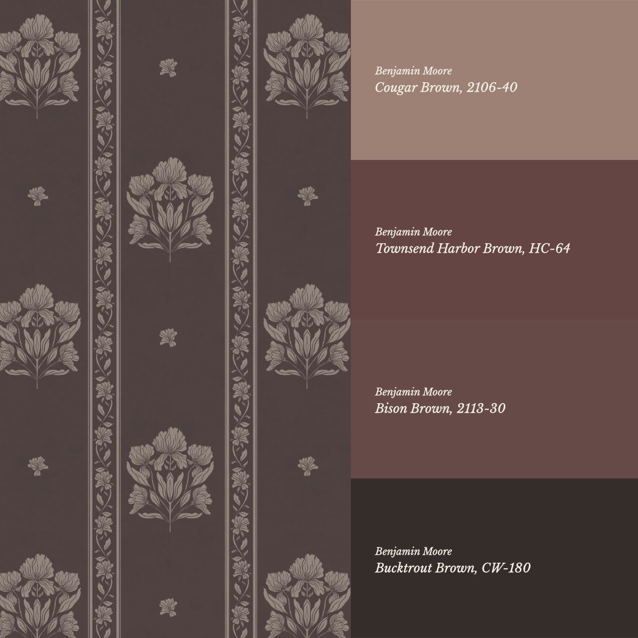 Cora Garden Tapestry Red Wine Wallpaper