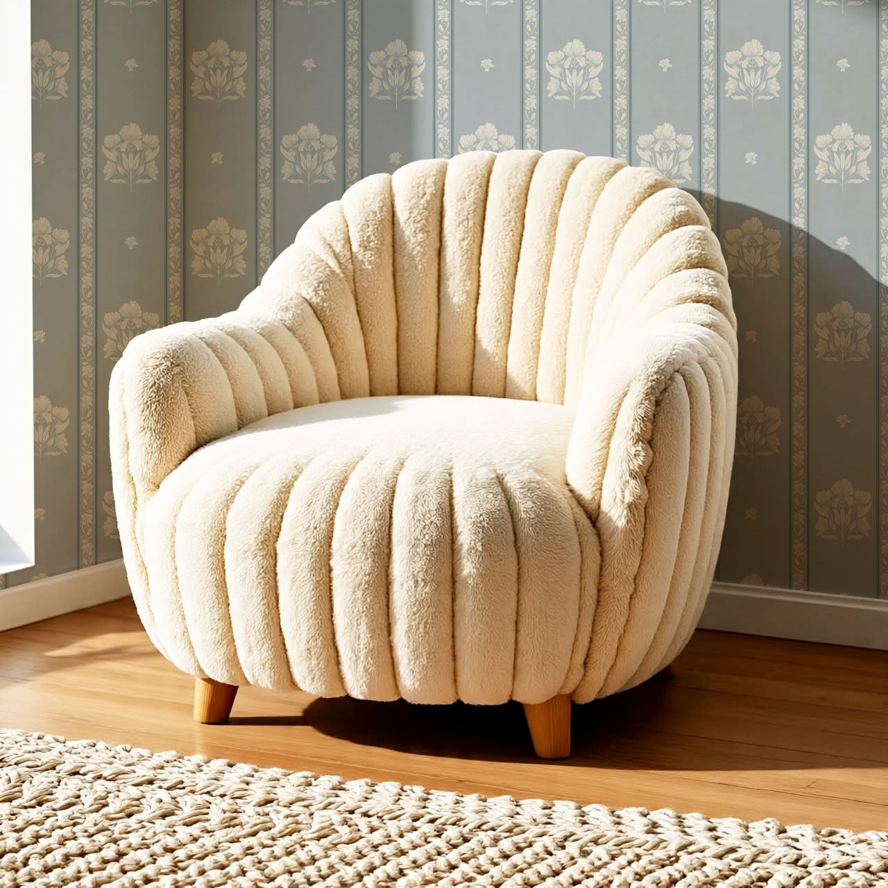 Cora Garden Tapestry Vintage Blue Wallpaper