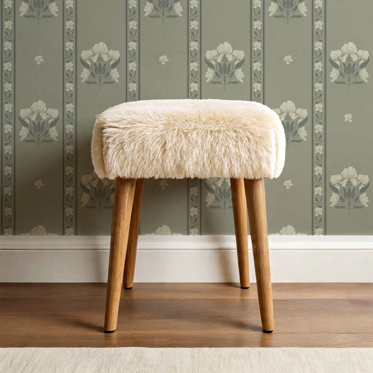 Cora Garden Tapestry Olive Wallpaper