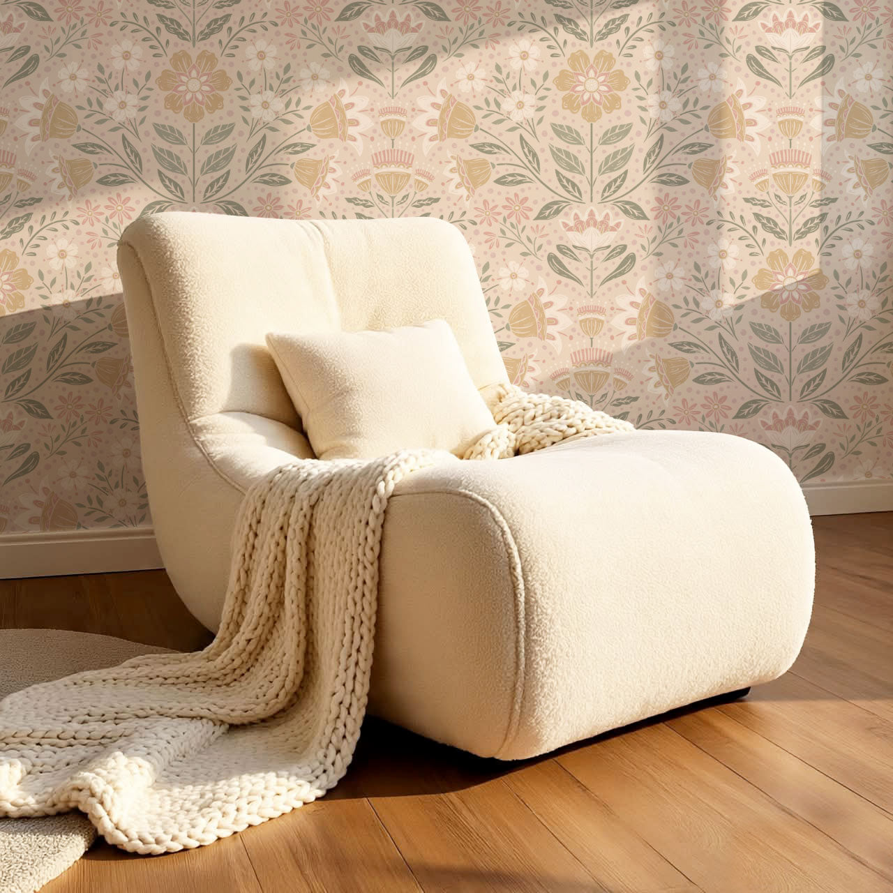 Raelynn Midsummer Bloom Blush Wallpaper