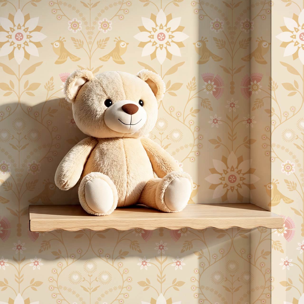Daina Meadowcrest Coral Peach Wallpaper