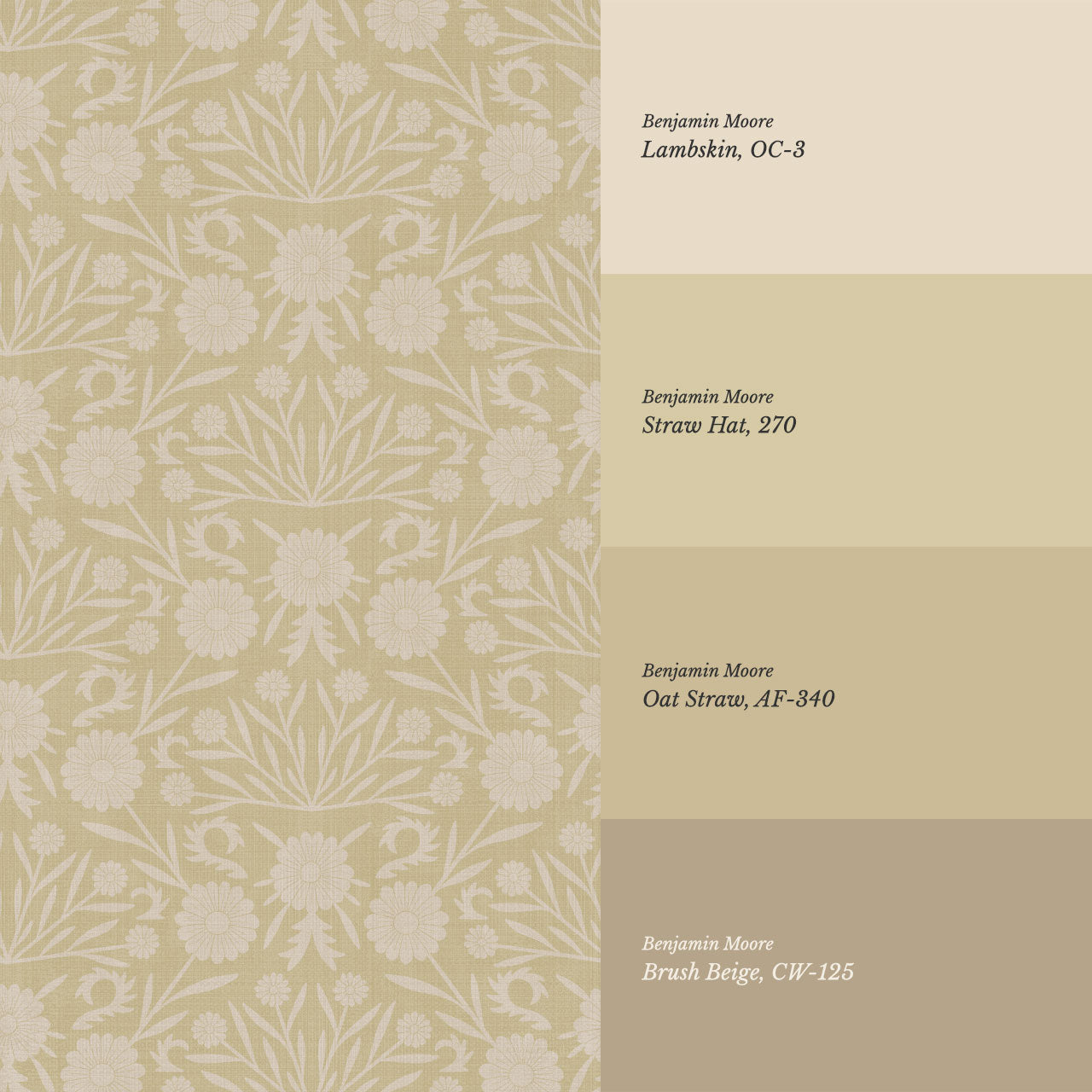 Daisy Antique Motif Porcelain Straw Wallpaper