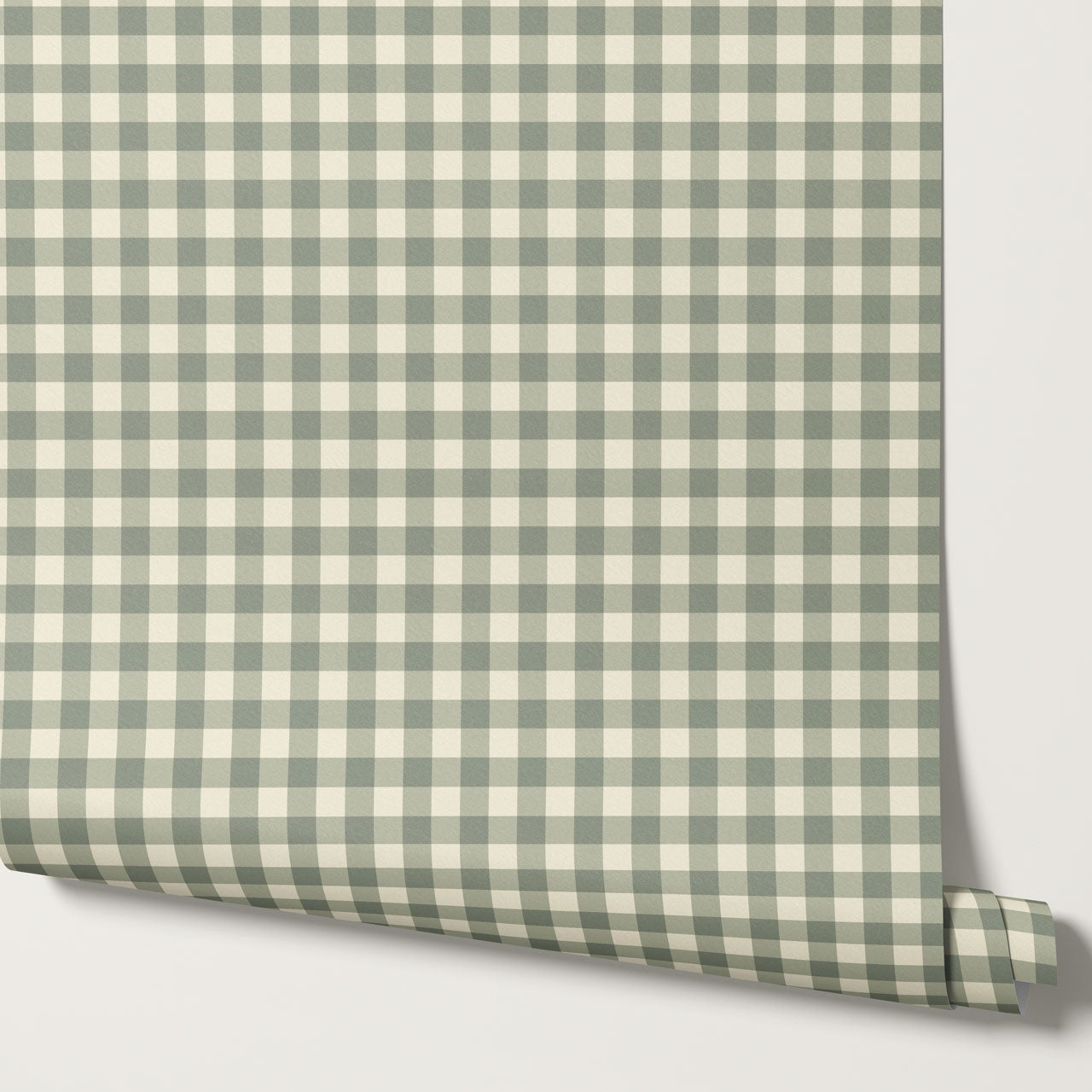 Dakota Gingham Butter Green Wallpaper