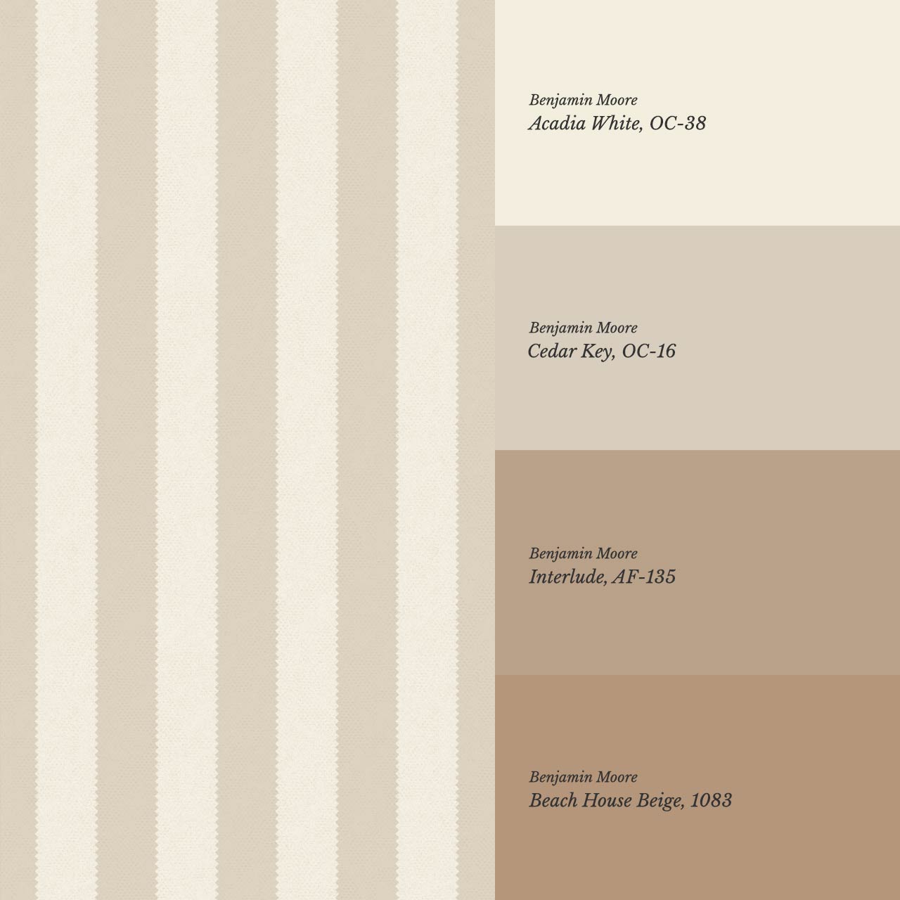 Darta Cabana Stripes Neutral Beige Wallpaper