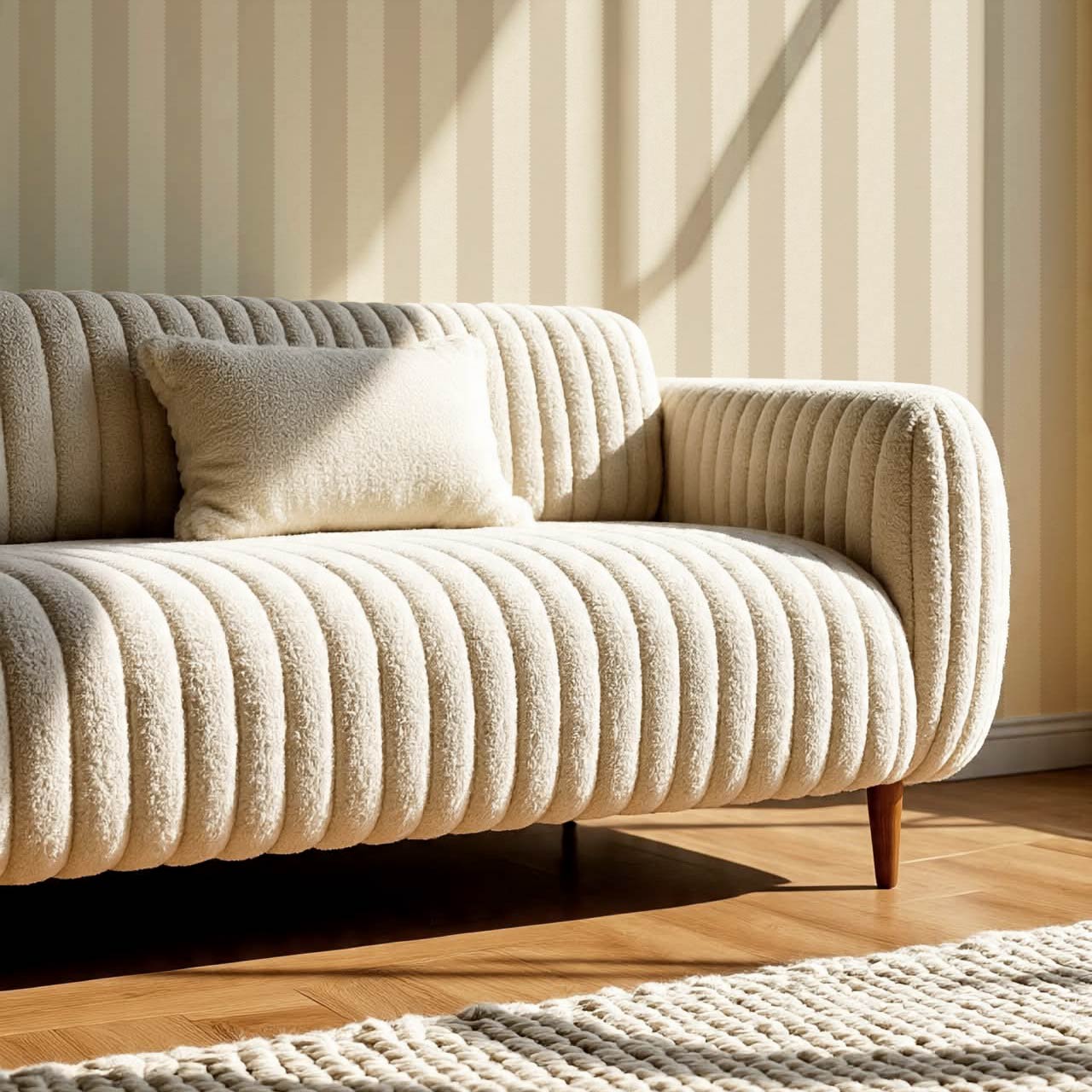Darta Cabana Stripes Neutral Beige Wallpaper