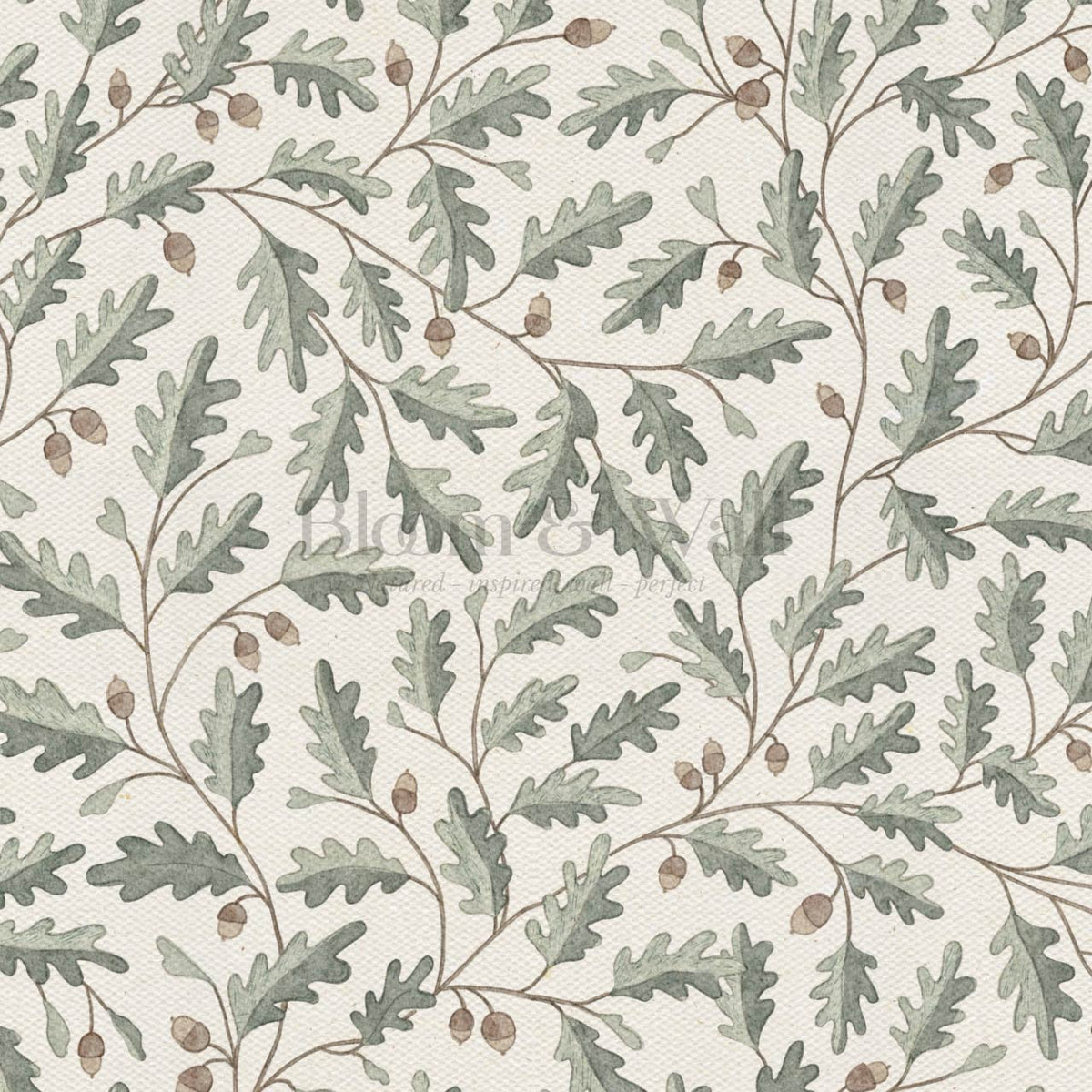 Deo Oak Grove Neutral Bone Sage Wallpaper