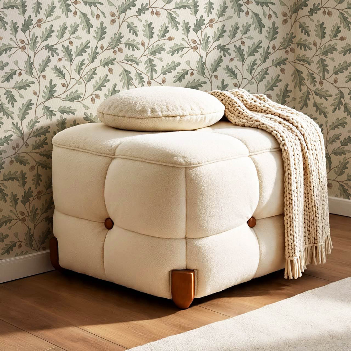Deo Oak Grove Neutral Bone Sage Wallpaper