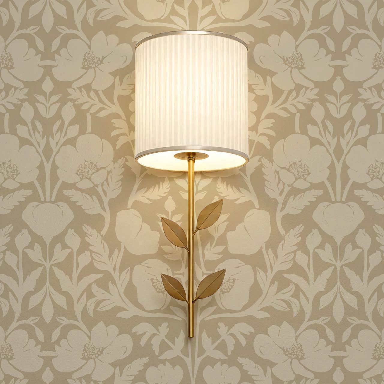 Duna Painterly Poppies Tan Beige Wallpaper