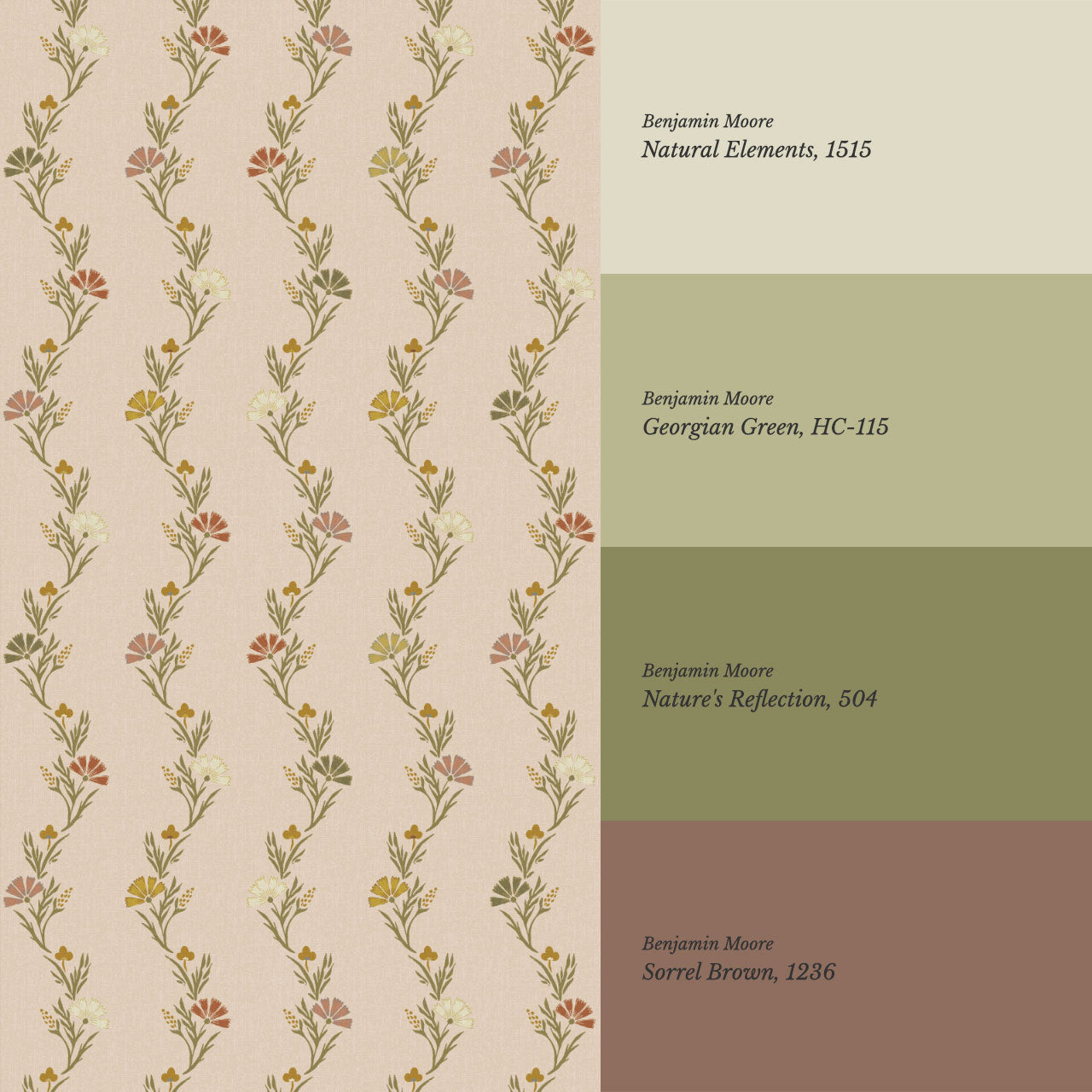 Eden Blooming Vines Soft Mauve Wallpaper