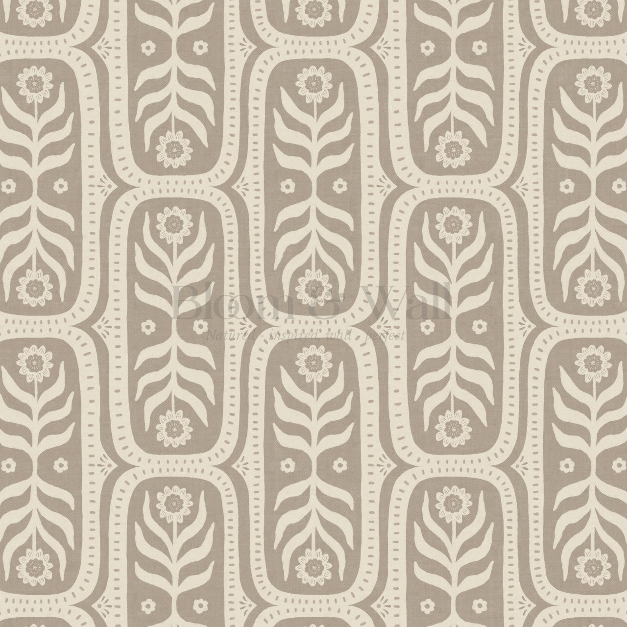 Edenora Cottagecore Taupe Wallpaper