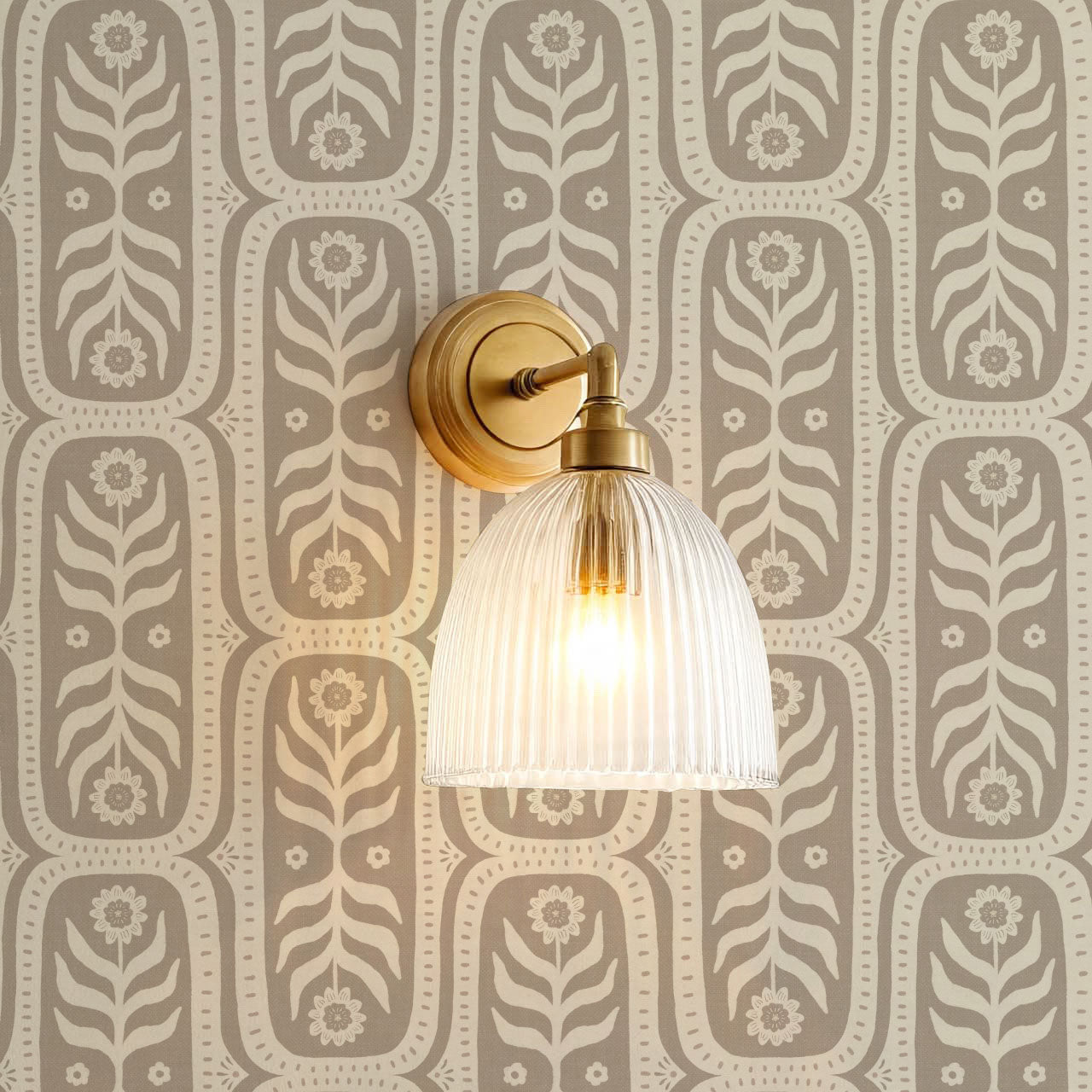 Edenora Cottagecore Taupe Wallpaper