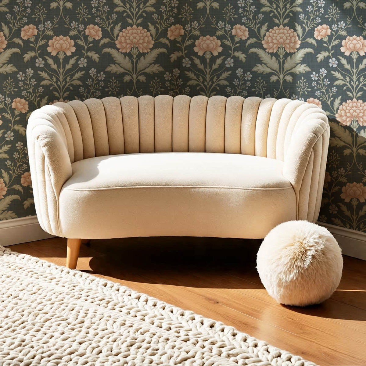 Elena Heirloom Garden Slate Sage Clay Wallpaper