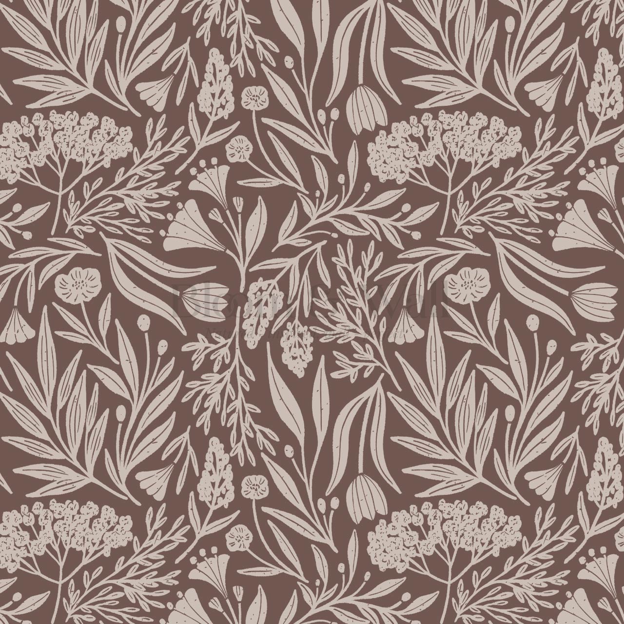 Elene Garden Chocolate Berry Wallpaper