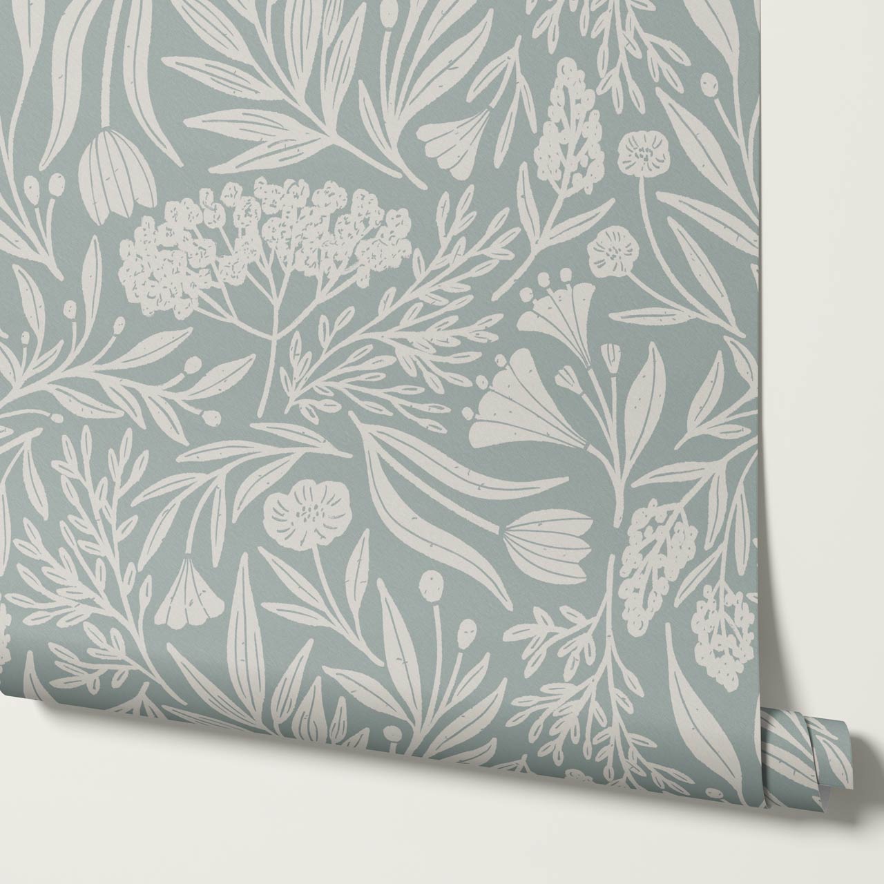 Elene Garden Sea Glass Beige Wallpaper