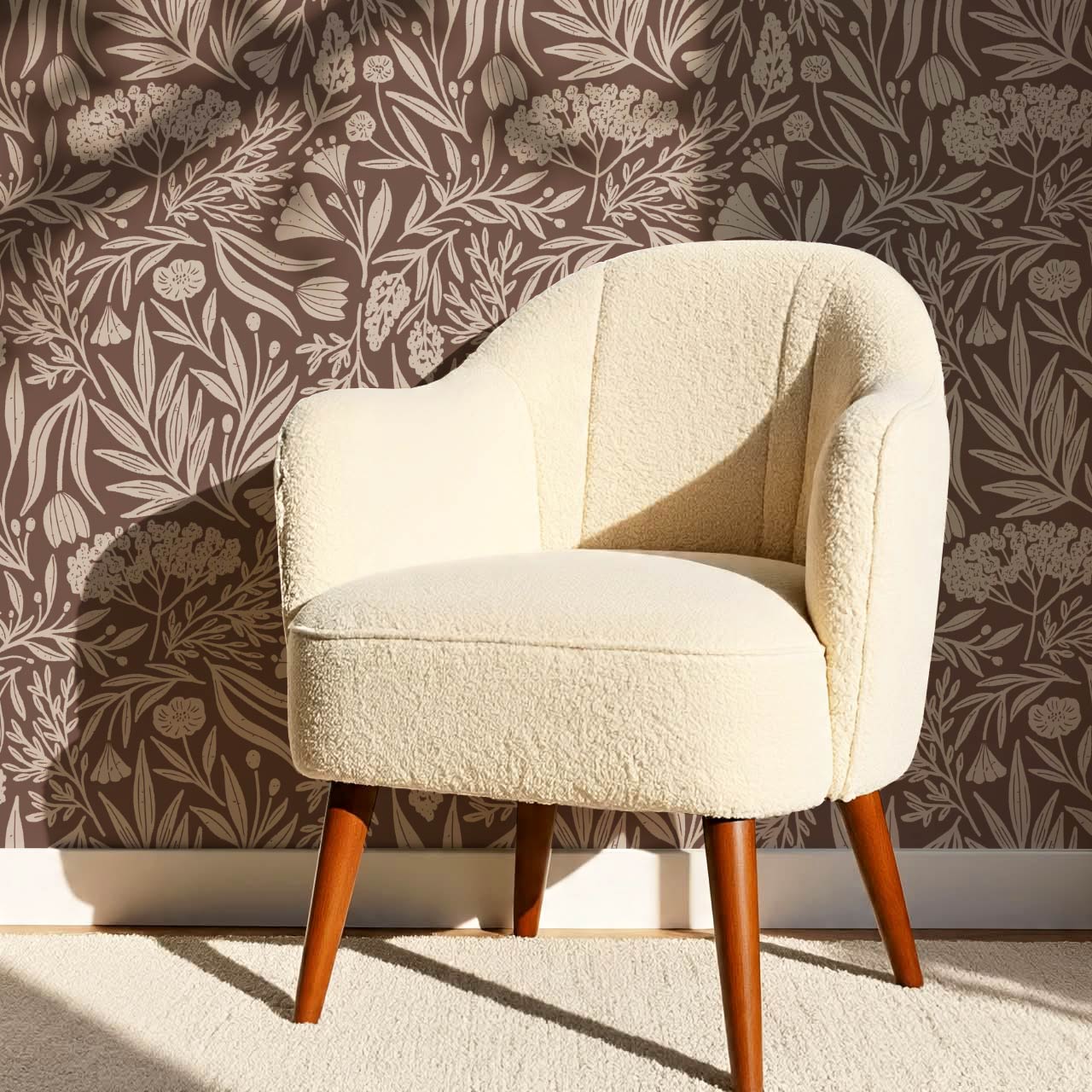 Elene Garden Chocolate Berry Wallpaper