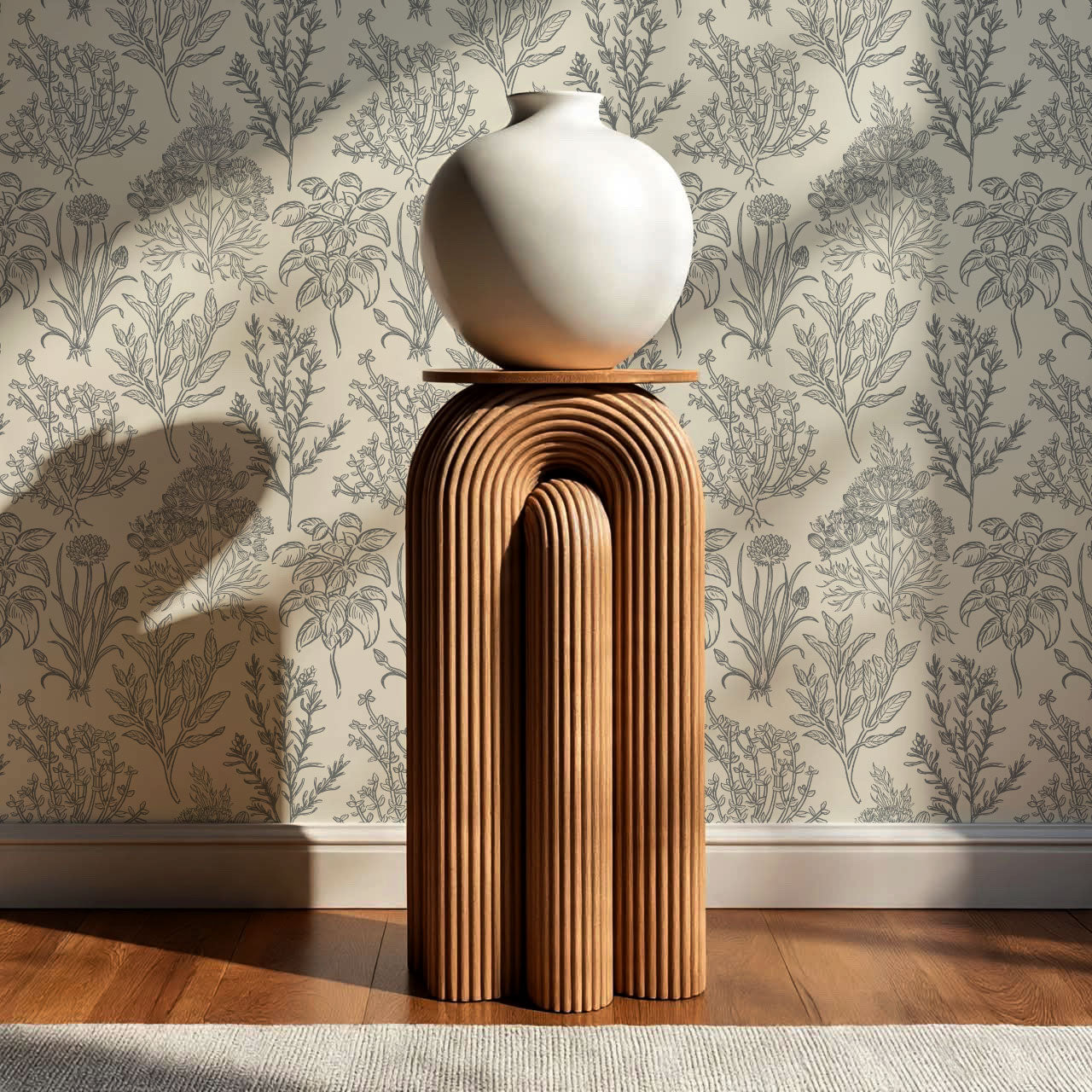 Elisabeth Herbarium Cream Slate Wallpaper