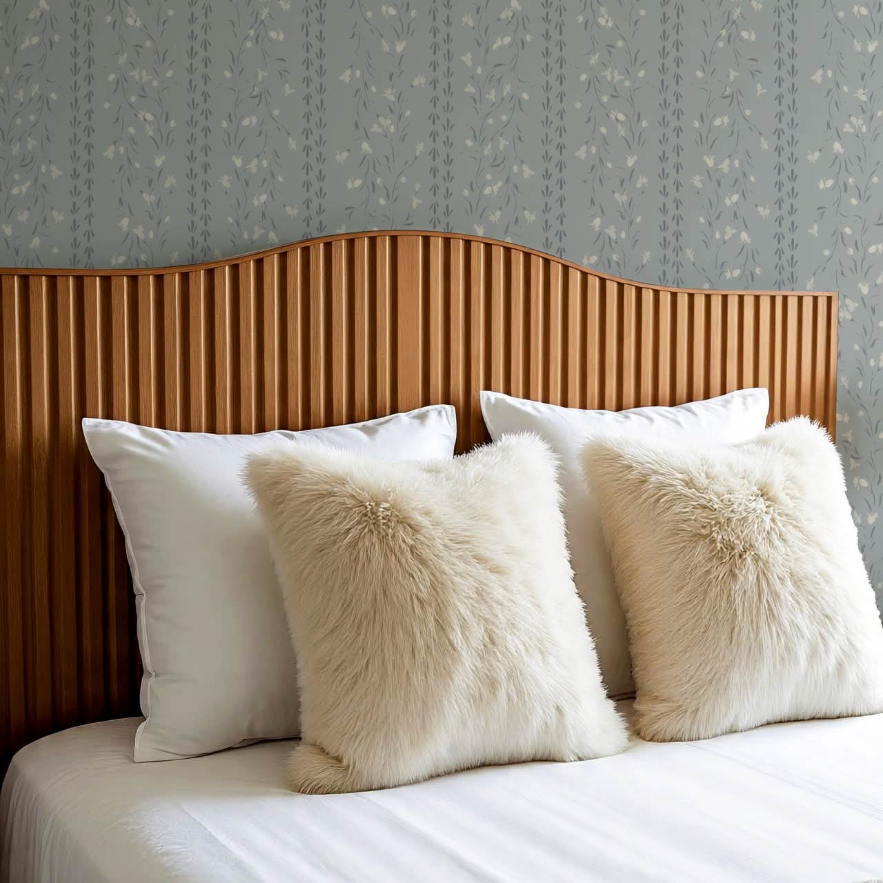 Eliza Floral Trellis Gray Dove Wallpaper