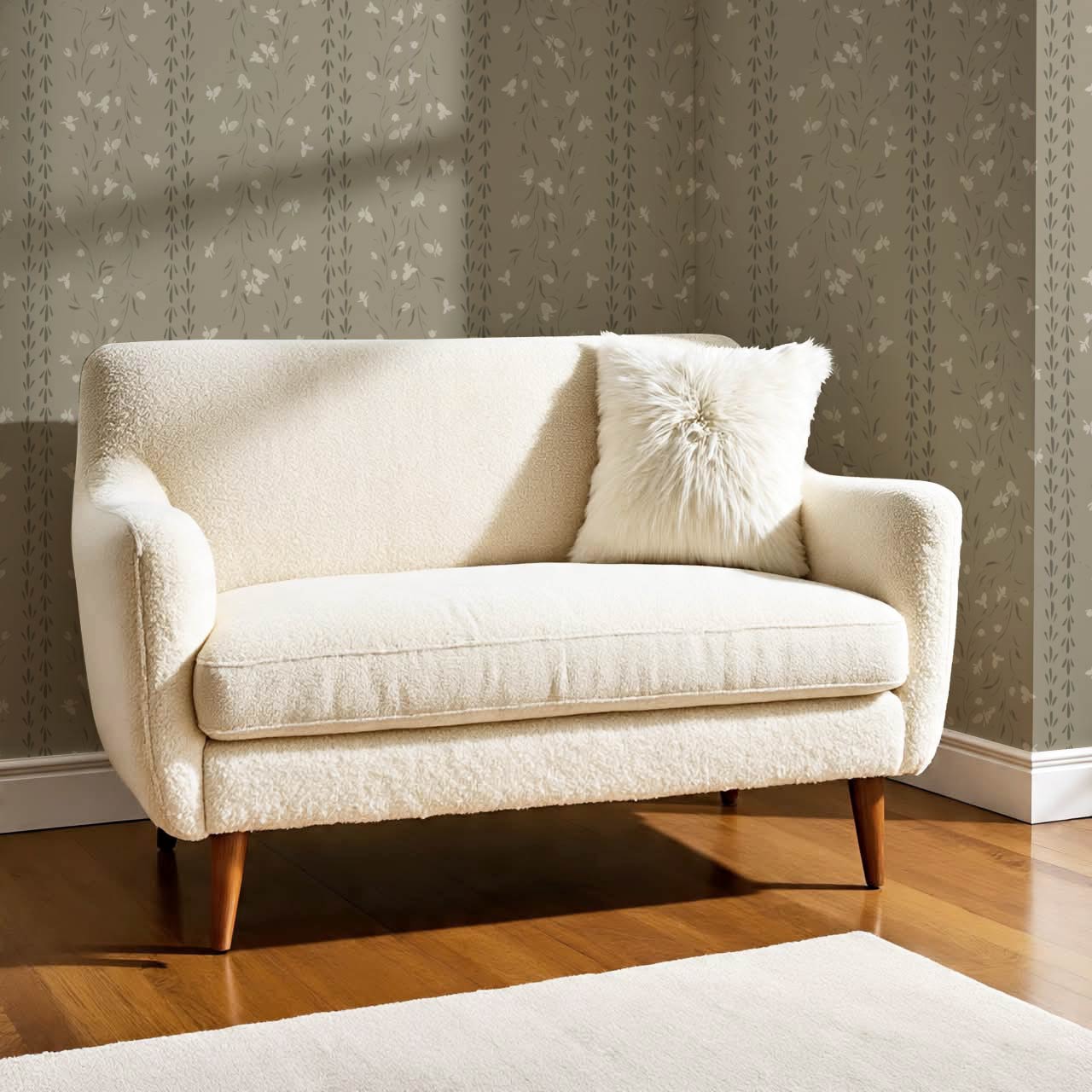 Eliza Floral Trellis Dark Olive Wallpaper