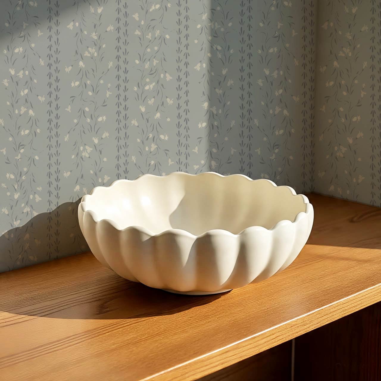 Eliza Floral Trellis Gray Dove Wallpaper