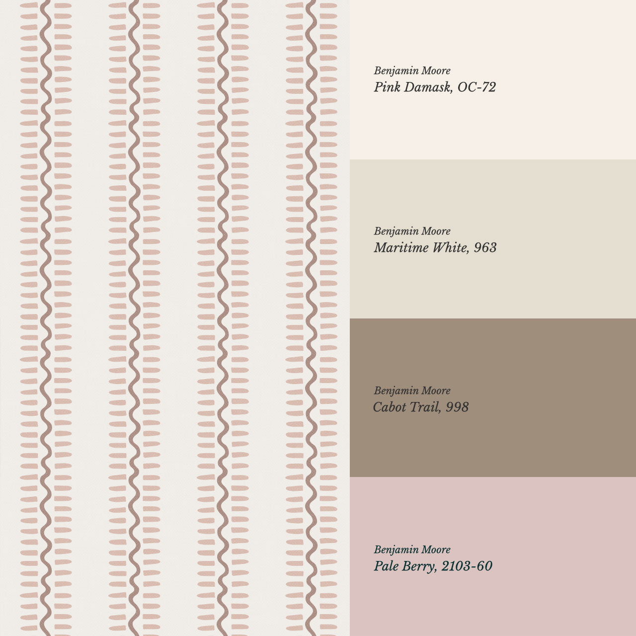 Elliott Stripes Pink Brown Wallpaper