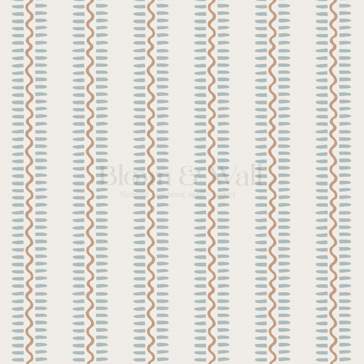 Elliott Stripes Blue Caramel Wallpaper