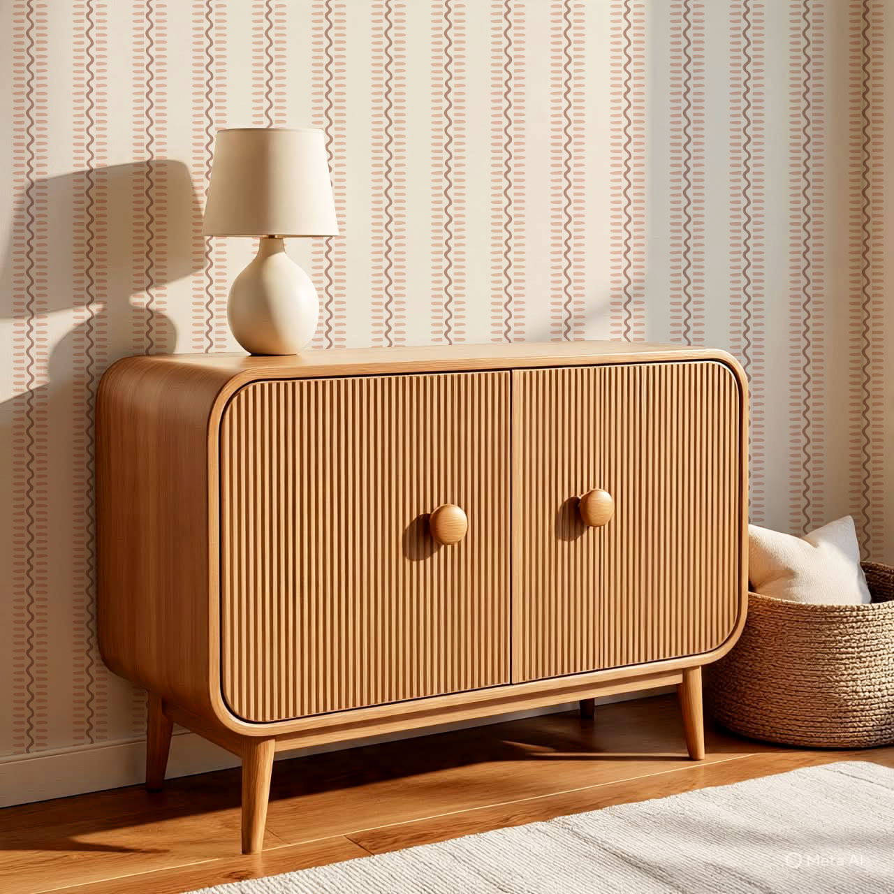 Elliott Stripes Pink Brown Wallpaper