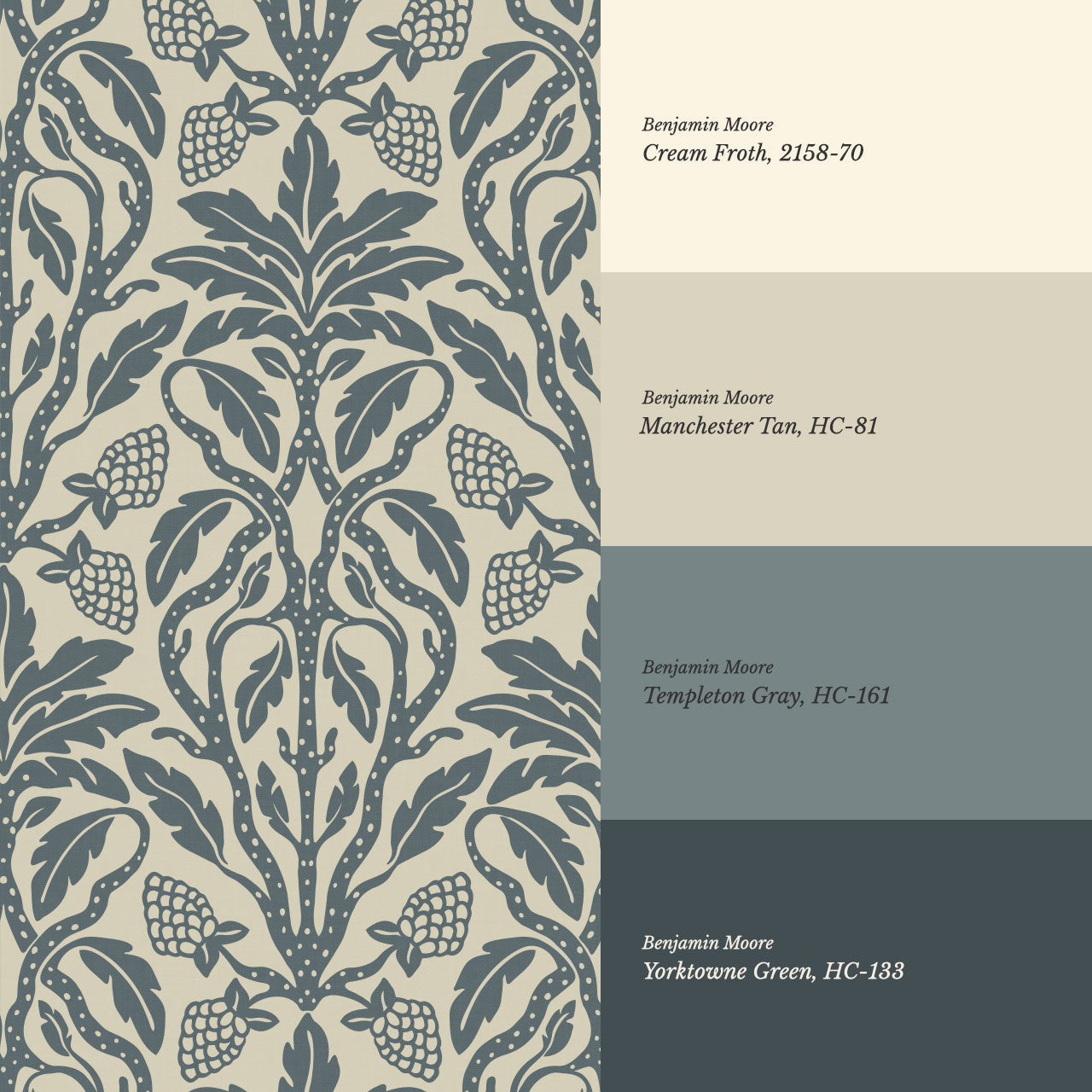 Elora Vintage Glamour Slate Wallpaper