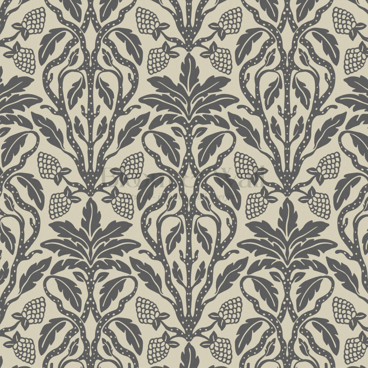 Elora Vintage Glamour Charcoal Wallpaper