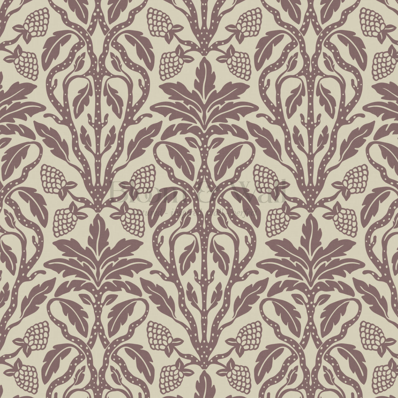 Elora Vintage Glamour Dark Mauve Wallpaper