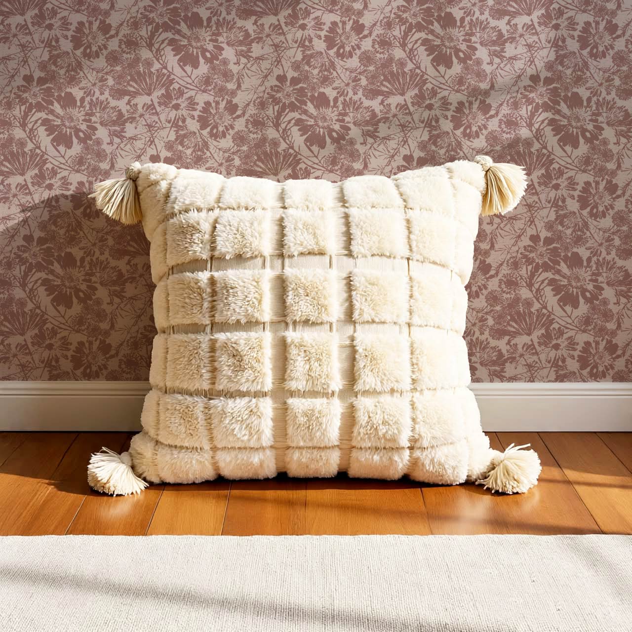 Elowyn Tossed Blooms Mauve Wallpaper