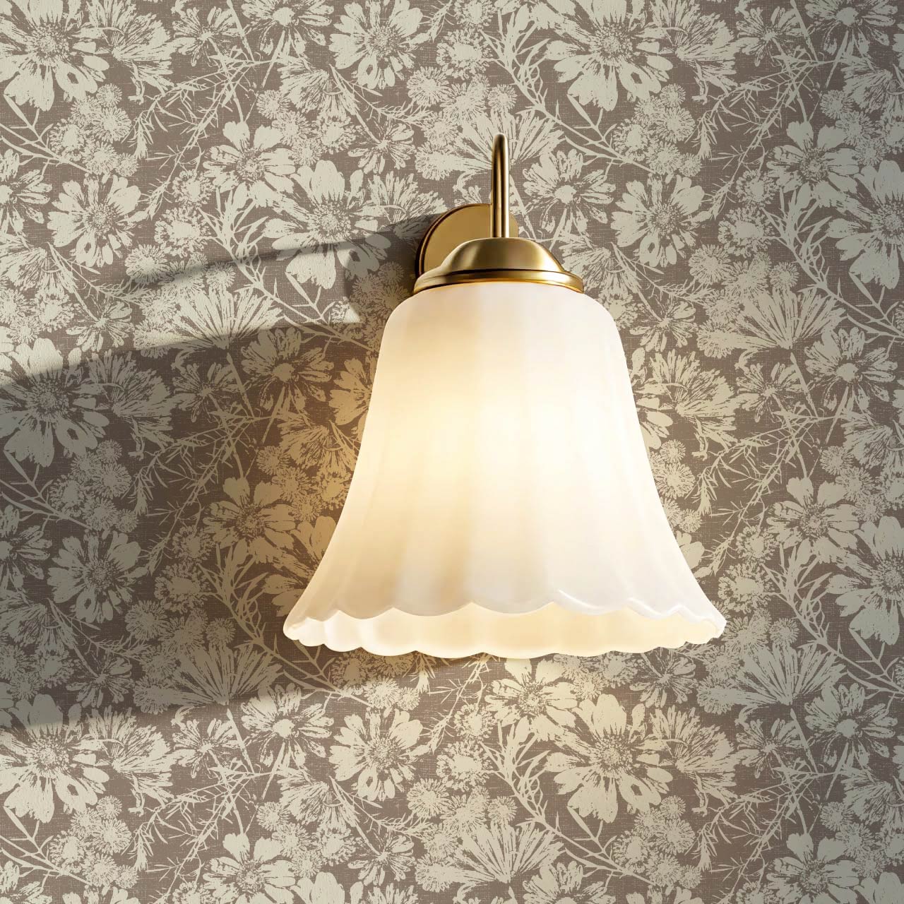 Elowyn Tossed Blooms Clay Wallpaper