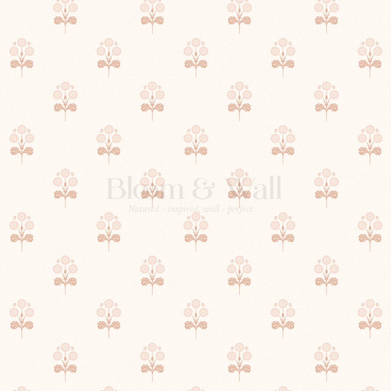 Elowynne Springtime Trellis Coral Cream Wallpaper