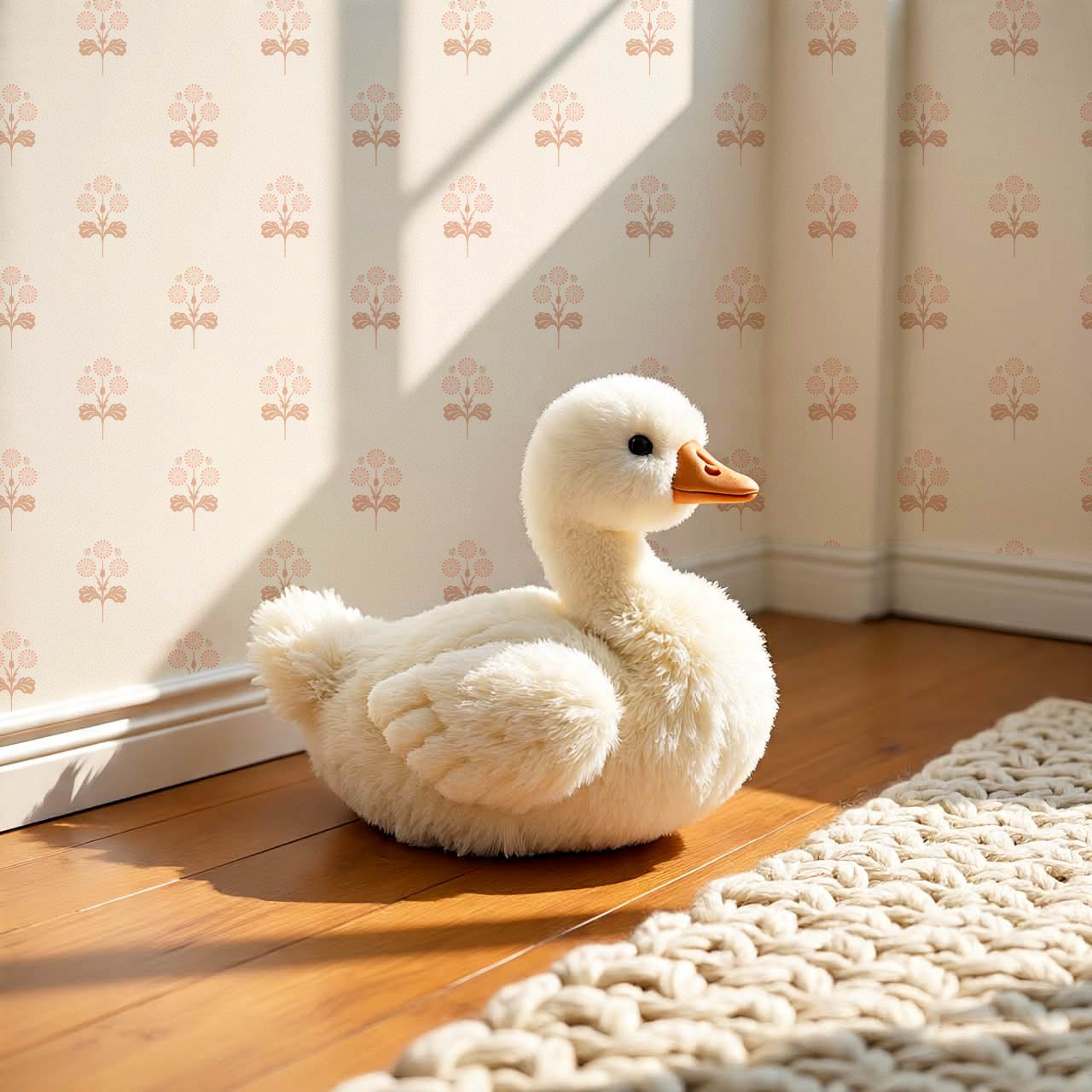 Elowynne Springtime Trellis Coral Cream Wallpaper