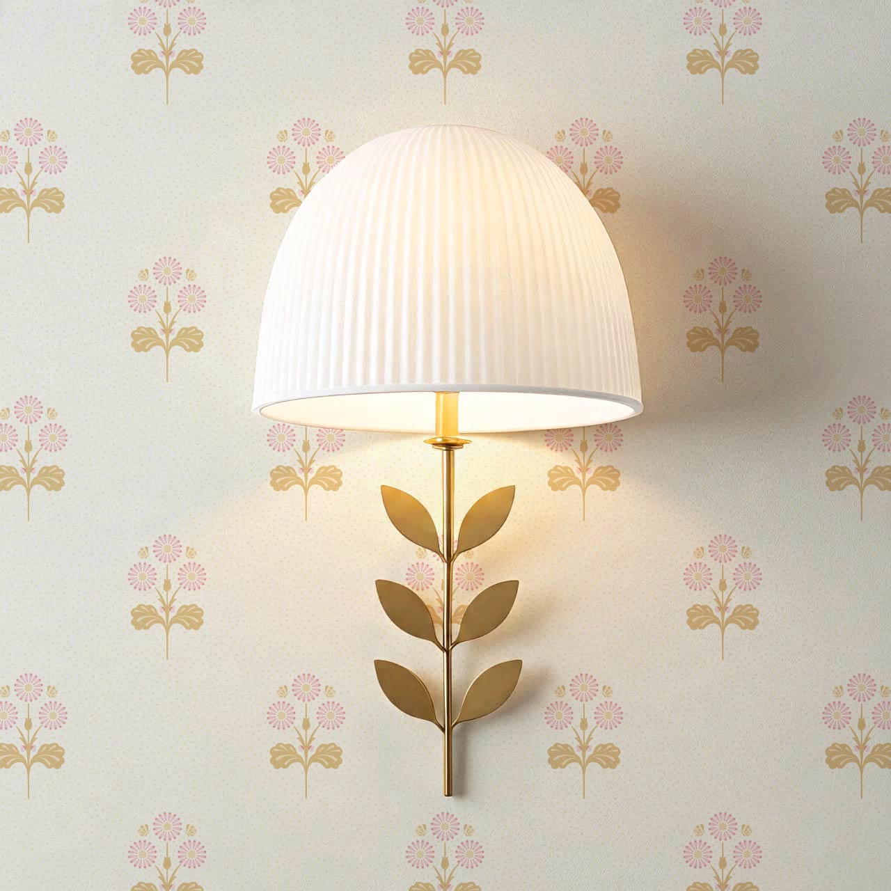 Elowynne Springtime Trellis Pink Cream Wallpaper