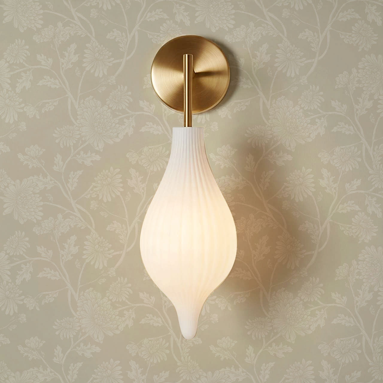 Elsie Wild Chrysanthemum Beige Wallpaper