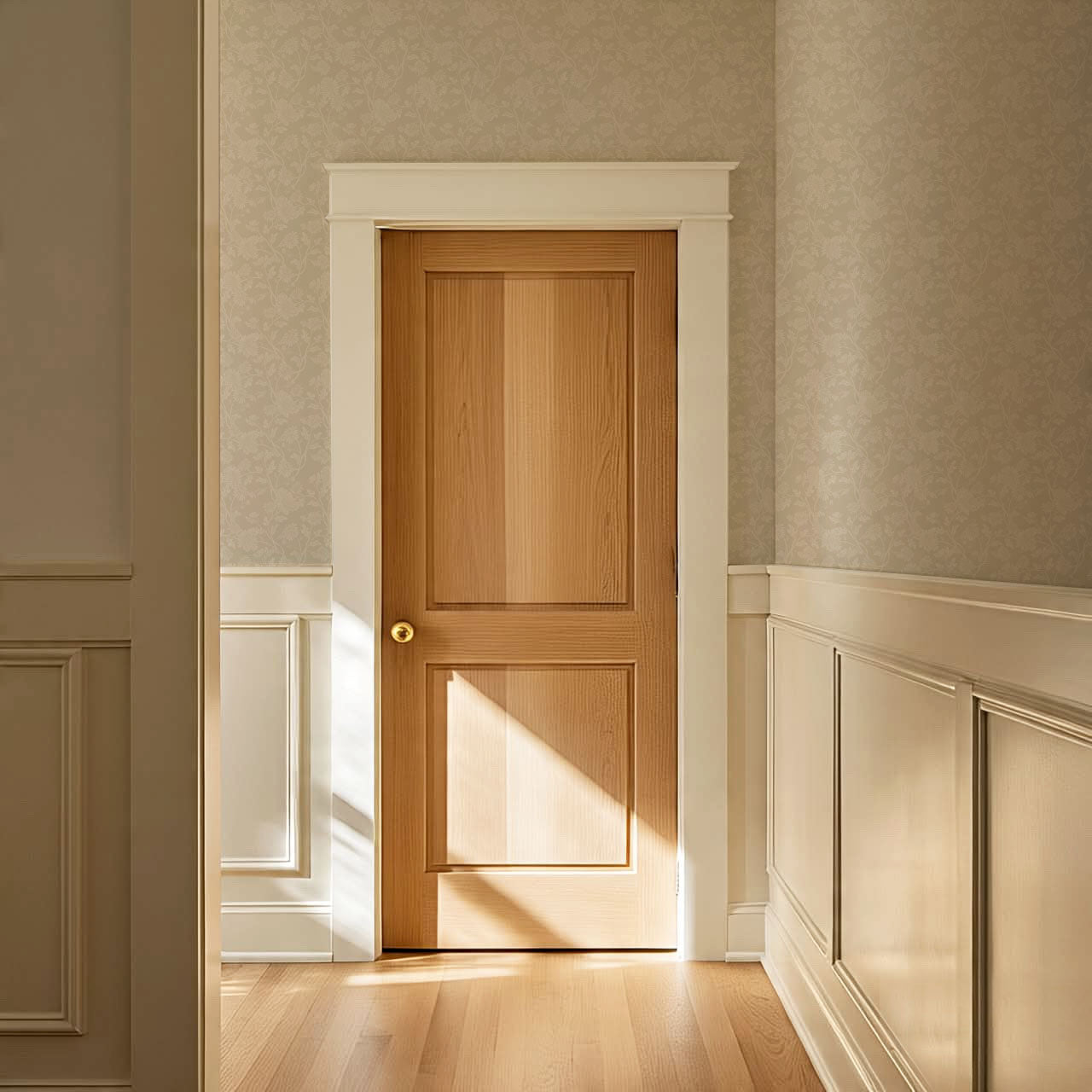 Elsie Wild Chrysanthemum Beige Wallpaper