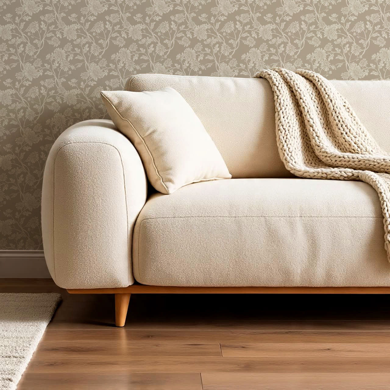 Elsie Wild Chrysanthemum Stone Wallpaper