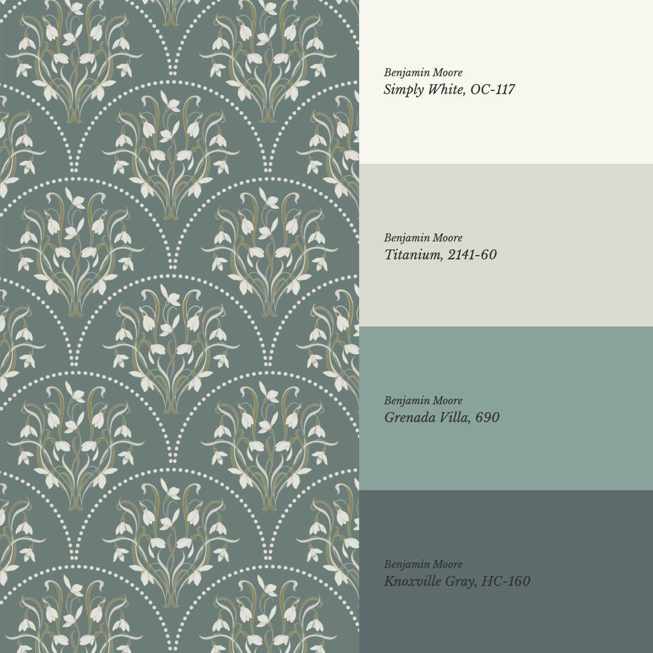Eluta Snowdrop Scallops Forest Wallpaper