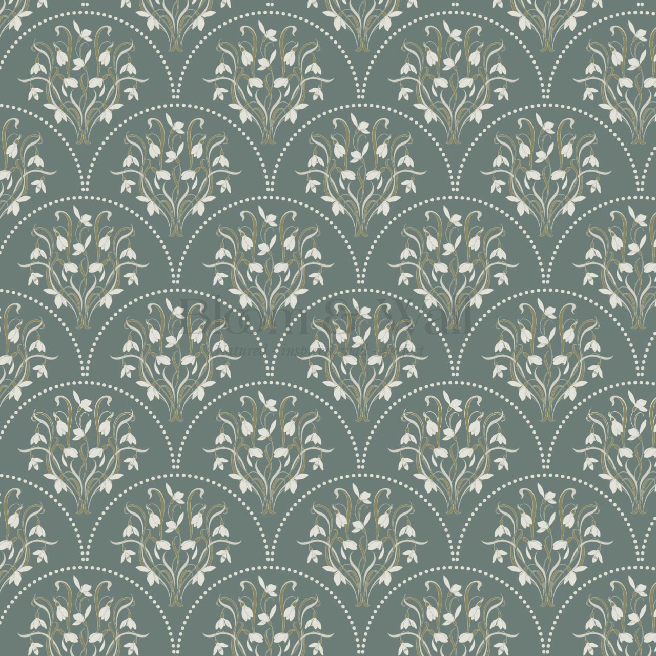 Eluta Snowdrop Scallops Forest Wallpaper